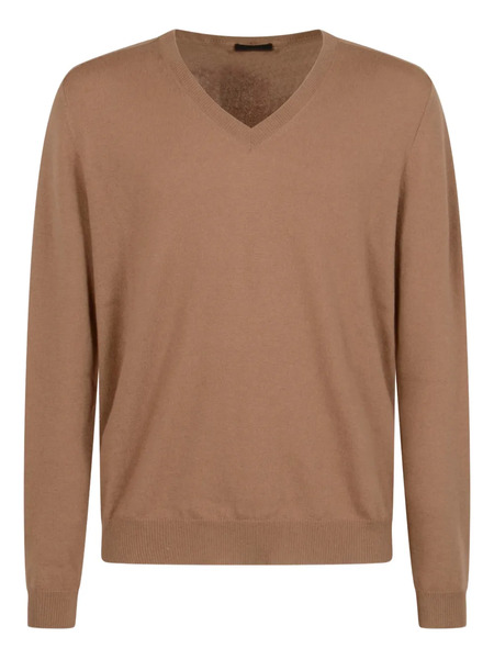  Prada Pull à Col V - Marron 