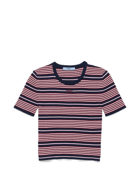  Prada Pull à Manches Courtes - Bleu 
