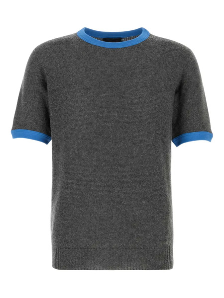  Prada Pull à Manches Courtes - Gris 