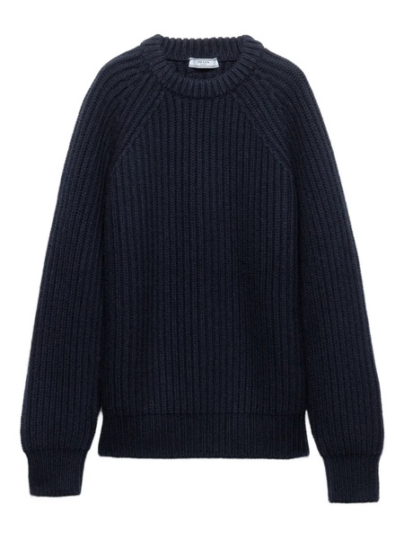  Prada Pull Côtelé - Bleu 
