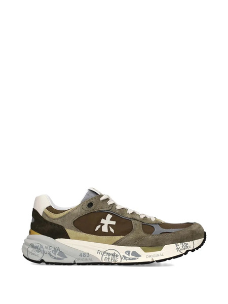  Premiata Baskets Mase 8022 à Empiècements à Logo Latéral - Vert 