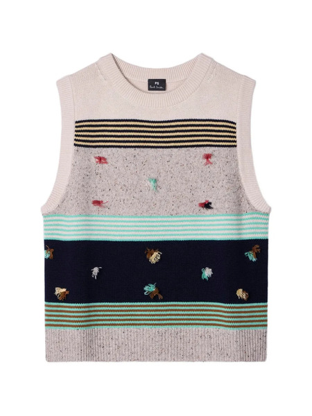  Ps Paul Smith Pull Brodé - Tons Neutres 