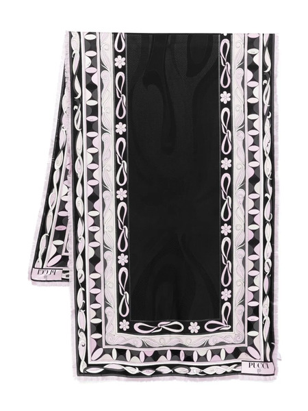  Pucci écharpe à Motif Monogrammé - Noir 