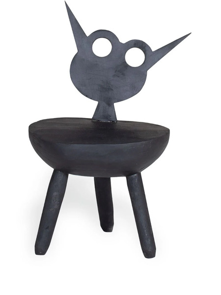  Pulpo Tabouret En Bois Flora Little Monster - Noir 