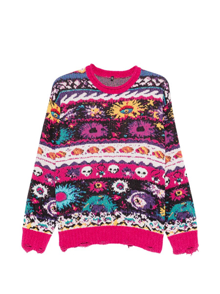  R13 Pull à Motif Jacquard - Rose 