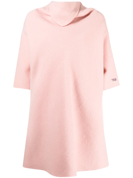  Raf Simons Pull à Col Drapé - Rose 
