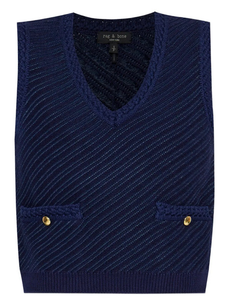  Rag & Bone Débardeur En Maille - Bleu 