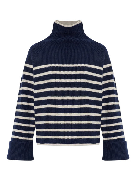  Rag & Bone Pull Rayé à Col Roulé - Bleu 