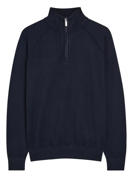  Raith Pull à Col Zippé - Bleu 
