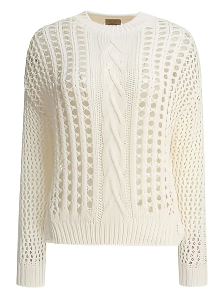  Rakki Pull En Maille Torsadée - Blanc 
