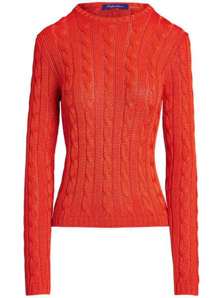  Ralph Lauren Collection Pull En Maille Aran - Orange 