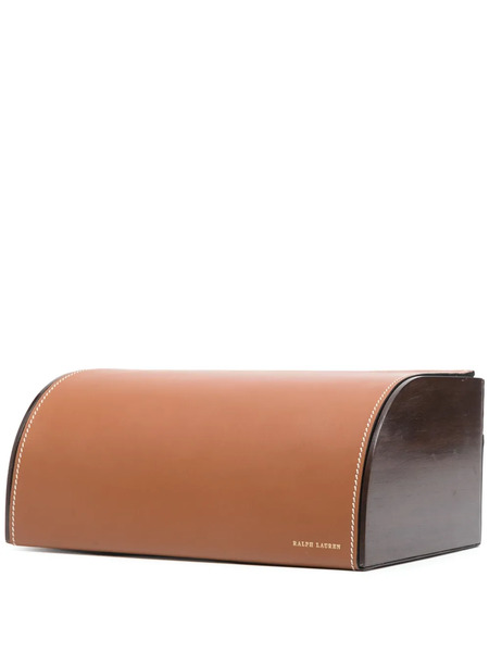  Ralph Lauren Home Boîte Brennan Saddle Writers En Cuir - Marron 