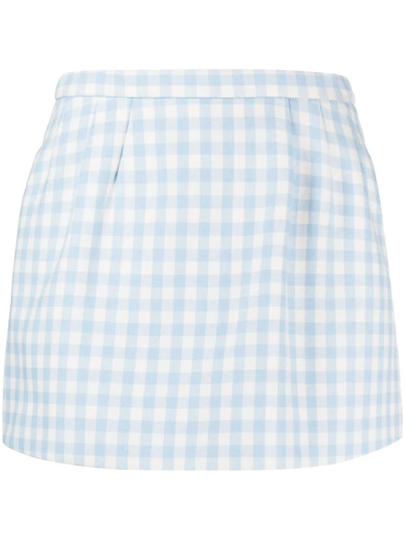  Red Valentino Short Court à Carreaux Vichy - Bleu 