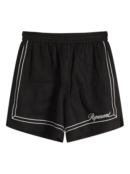  Represent Short à Motif En Bordure - Noir 
