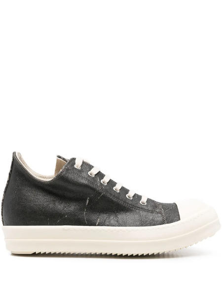  Rick Owens Drkshdw Baskets Imprimées à Lacets - Noir 