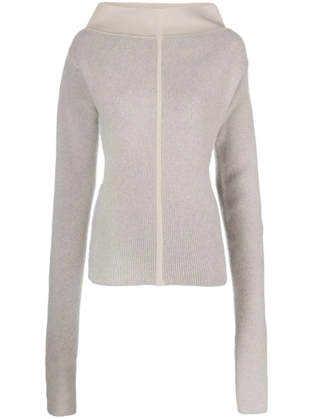  Rick Owens Pull à Col Montant - Gris 