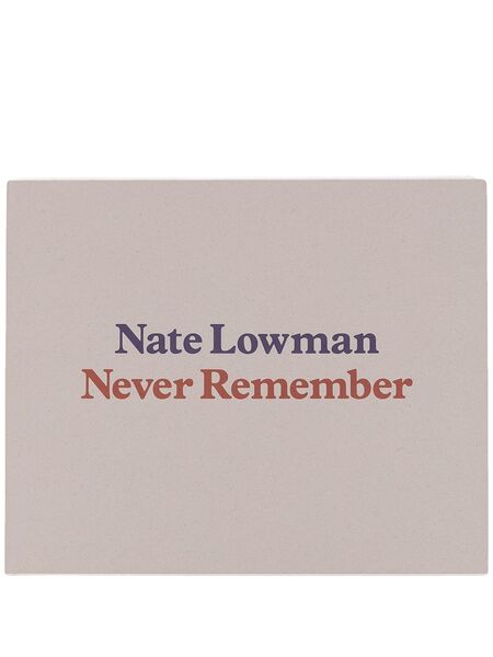  Rizzoli Livre Nate Lowman Never Remember - Gris 