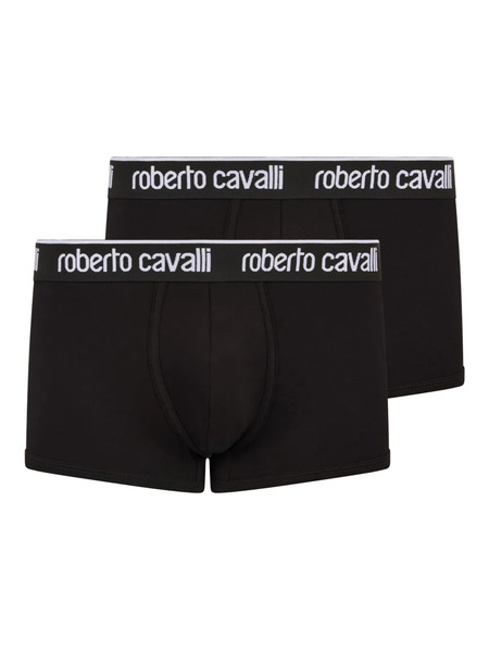  Roberto Cavalli Boxers à Taille Logo (lot De Deux) - Noir 