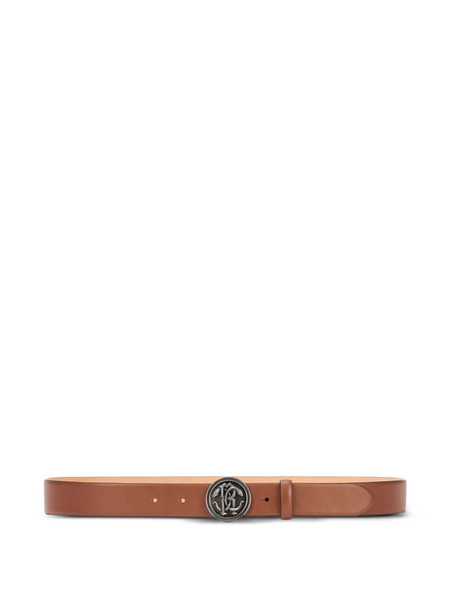  Roberto Cavalli Ceinture En Cuir à Boucle Serpent - Marron 