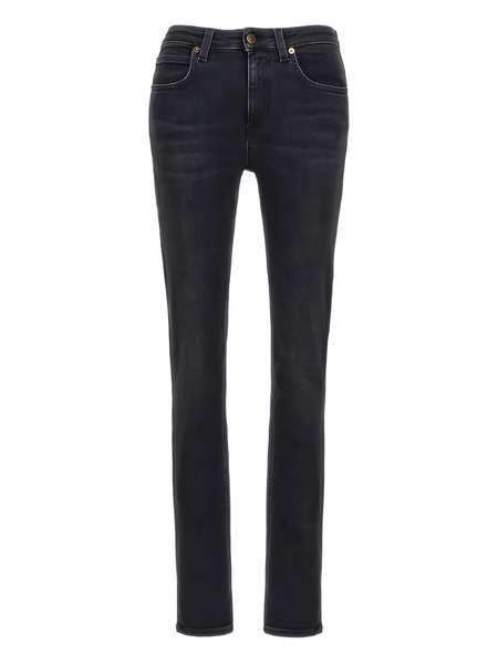  Roberto Cavalli Jean Skinny à Effet Délavé - Noir 