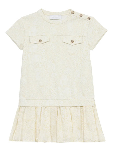  Roberto Cavalli Junior Robe à Motif Monogrammé - Tons Neutres 