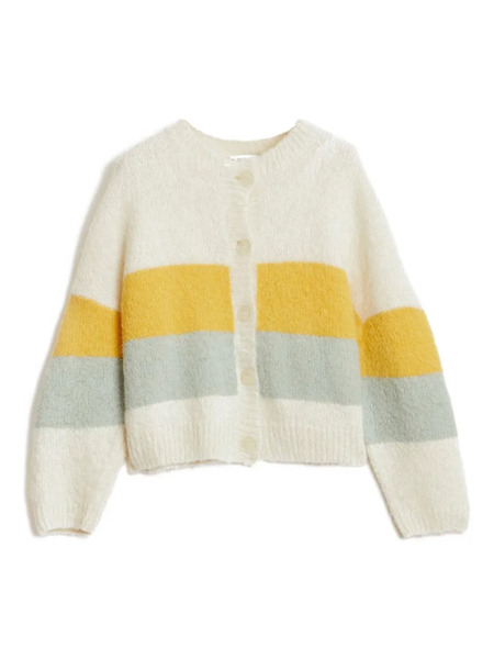  Rodebjer Cardigan Aldonza à Rayures - Tons Neutres 
