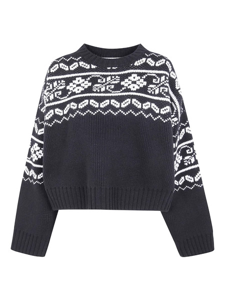  Róhe Pull En Maille Fair Isle - Noir 