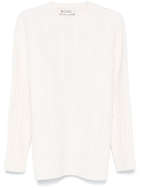  Róhe Pull En Maille Torsadée - Blanc 