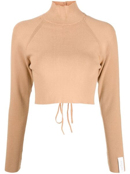  Rokh Pull Crop à Dos Ouvert - Marron 