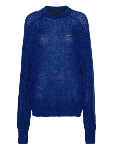  Rotate Birger Christensen Pull à Patch Logo - Bleu 