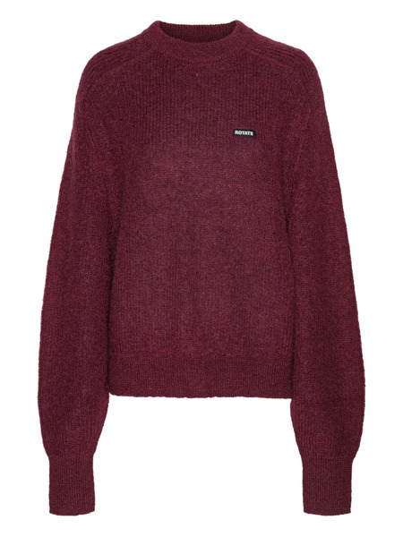  Rotate Birger Christensen Pull à Patch Logo - Rouge 