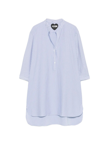 Rrd Vertical-stripe Buttoned Shirt - Bleu 