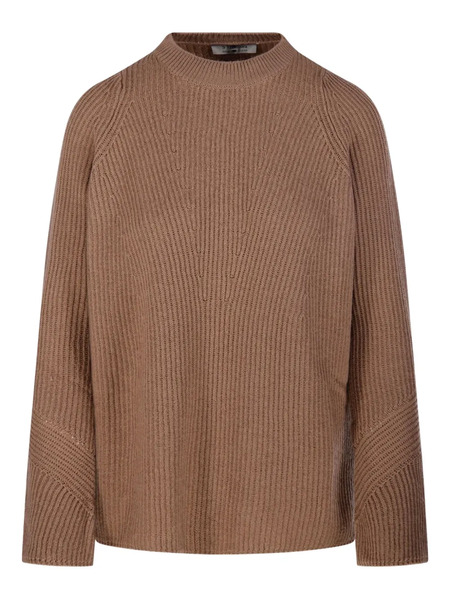  's Max Mara Pull Côtelé - Marron 
