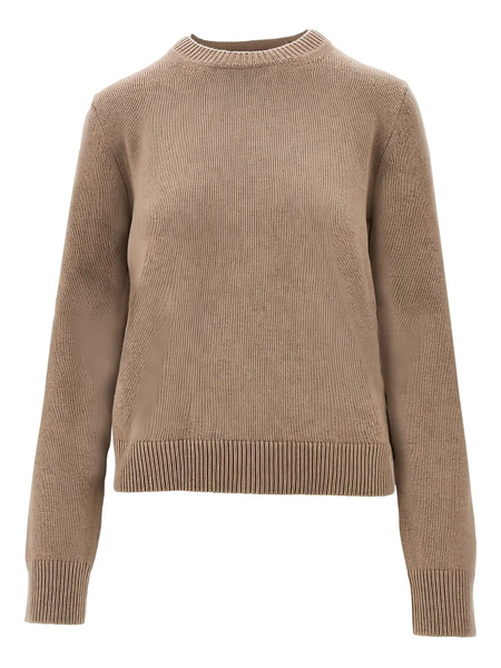 's Max Mara Pull Côtelé - Marron 