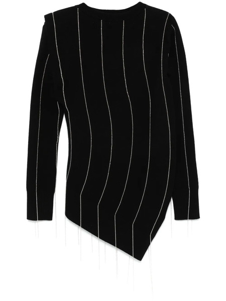  Sacai Pull Chalk Stripe - Noir 