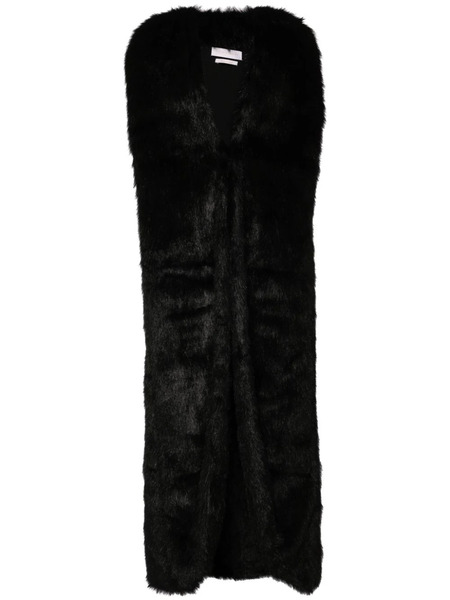  Saiid Kobeisy Manteau Long En Fourrure Artificielle - Noir 