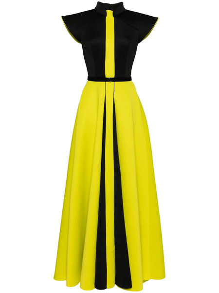  Saiid Kobeisy Robe Longue Neoprene - Jaune 