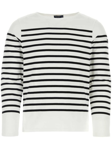  Saint James Pull à Rayures - Blanc 