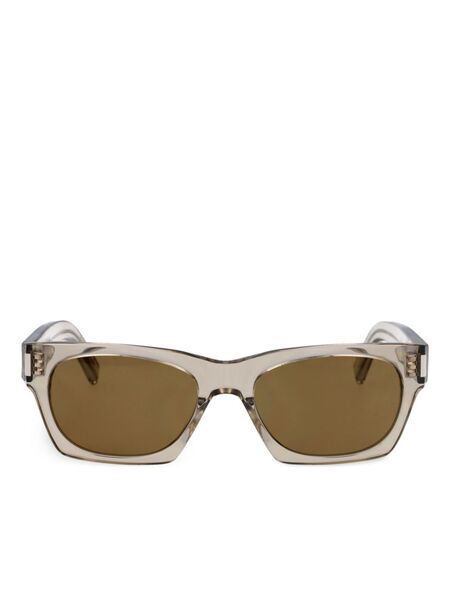  Saint Laurent Eyewear Lunettes De Soleil Sl402 à Monture Rectangulaire - Tons Neutres 
