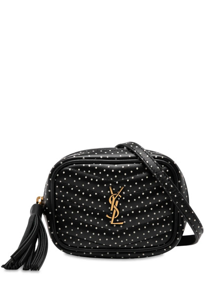  Saint Laurent Pre-owned Petit Sac à Bandoulière Polka Dot Lou En Cuir De Veau Monogrammé à Matelassage Chevrons (2020) - Noir 