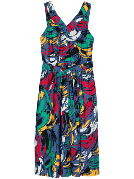  Saint Laurent Pre-owned Robe En Coton (années 1980) - Bleu 