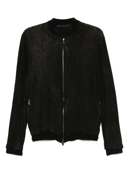  Salvatore Santoro Veste En Cuir à Effet Craquelé - Noir 