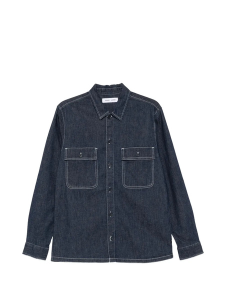  Samsoe Samsoe Chemise à Poche Plaquée - Bleu 