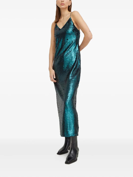  Samsoe Samsoe Robe Mi-longue à Sequins - Vert 
