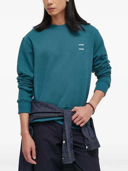  Samsoe Samsoe Sweat à Logo - Bleu 