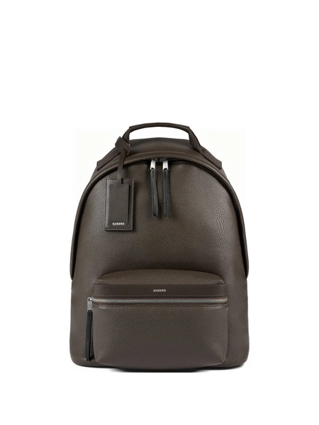  Sandro Sac à Dos En Cuir Artificiel Grainé - Marron 