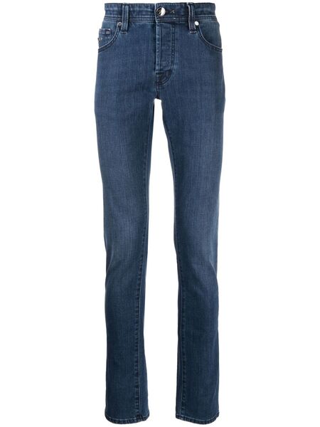  Sartoria Tramarossa Jean Skinny Leonardo à Taille Mi-haute - Bleu 