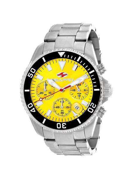  Seapro Montre Scuba 200 Chrono - Jaune 