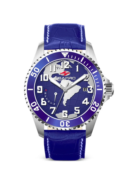  Seapro Montre Voyager 42 Mm - Bleu 