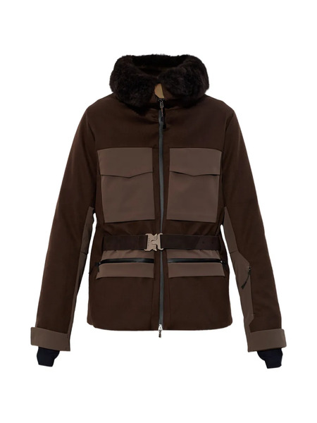  Sease Veste Ceinturée à Col Cranté - Marron 